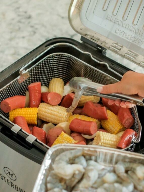 Masterbuilt XL Electric Fryer, Boiler & Steamer, 10L, Silver, Stainless Steel, 3-in-1 Cooking Appliance