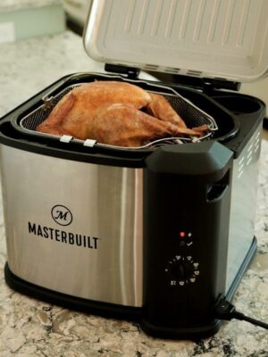 Masterbuilt XL Electric Fryer, Boiler & Steamer, 10L, Silver, Stainless Steel, 3-in-1 Cooking Appliance