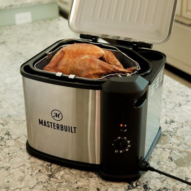 Masterbuilt XL Electric Fryer, Boiler & Steamer, 10L, Silver, Stainless Steel, 3-in-1 Cooking Appliance