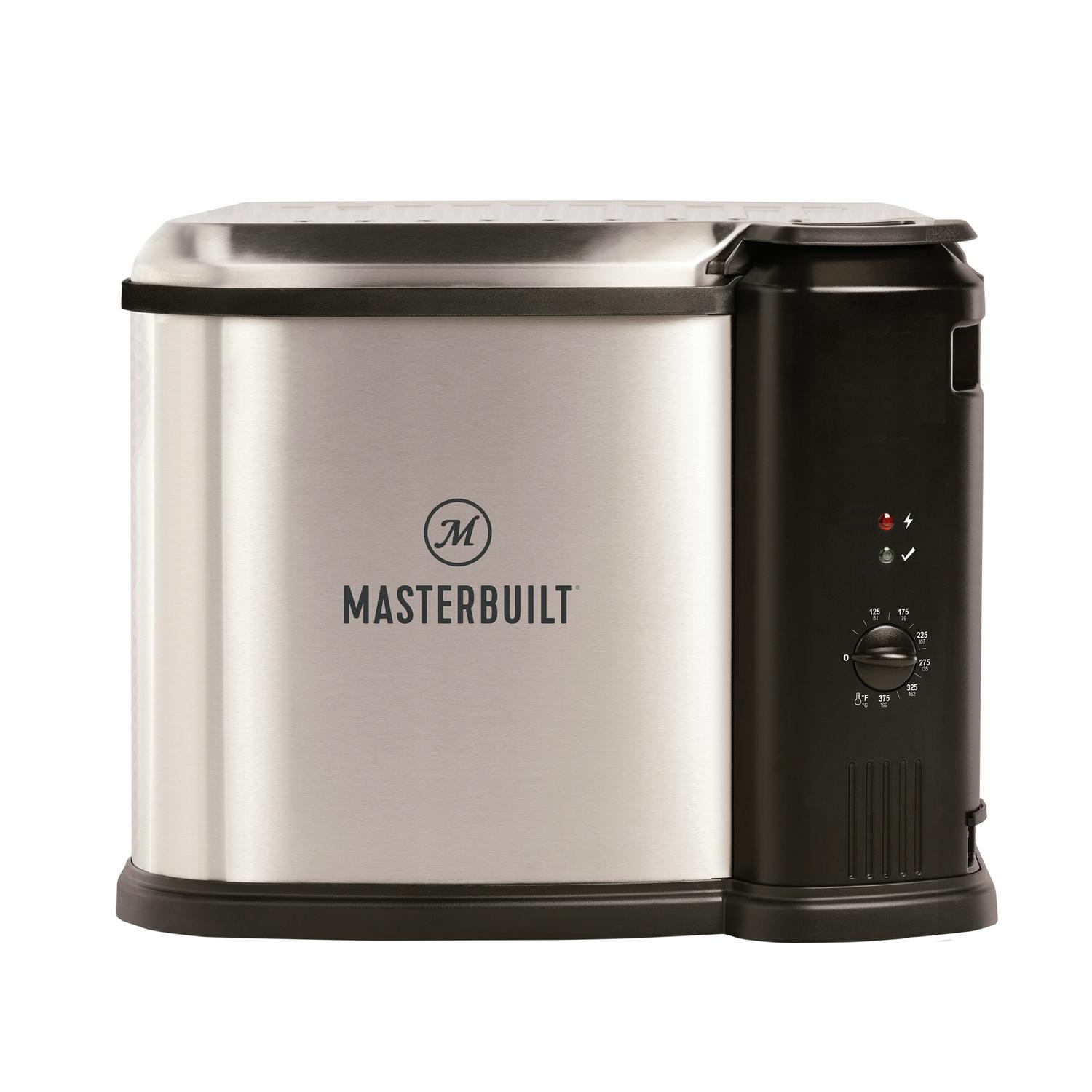 Masterbuilt XL Electric Fryer, Boiler & Steamer, 10L, Silver, Stainless Steel, 3-in-1 Cooking Appliance