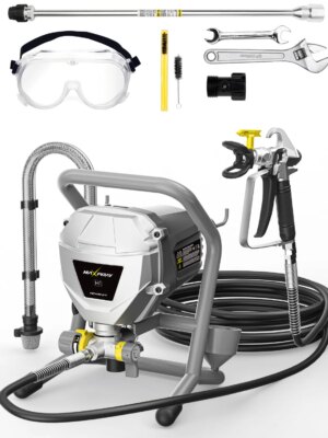 MaXpray M1 Airless Paint Sprayer, 10-Gallon Capacity, No Thinning Needed, Minimal Overspray, DIY & Professional Use
