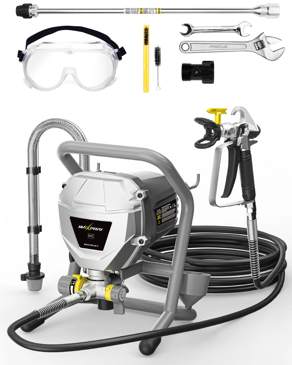 MaXpray M1 Airless Paint Sprayer, 10-Gallon Capacity, No Thinning Needed, Minimal Overspray, DIY & Professional Use