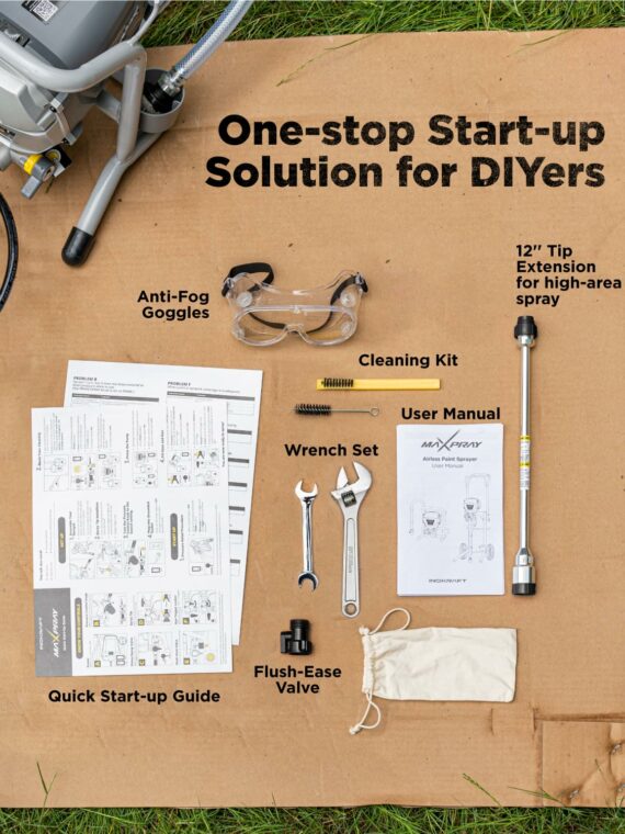 MaXpray M1 Airless Paint Sprayer, 10-Gallon Capacity, No Thinning Needed, Minimal Overspray, DIY & Professional Use