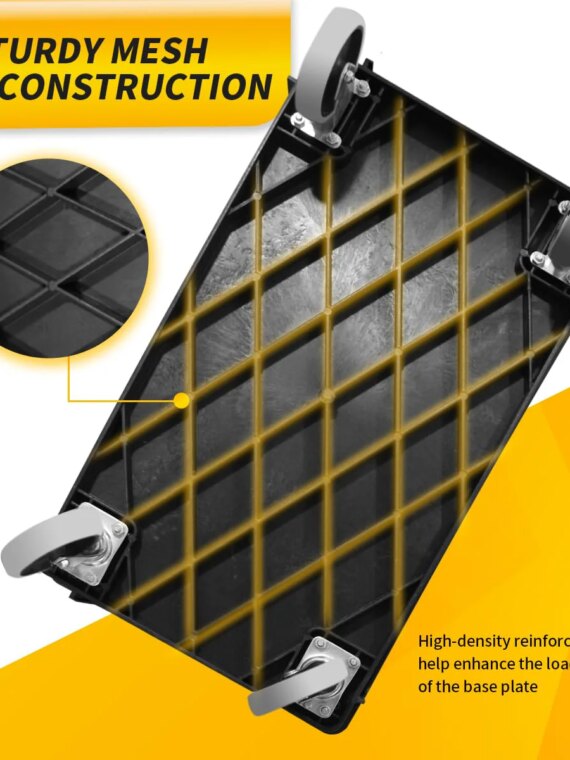 MaxWorks Utility Service Cart 500-lb Capacity, Polypropylene, 30"x16" Shelves, 5" Wheels, Rust-Resistant