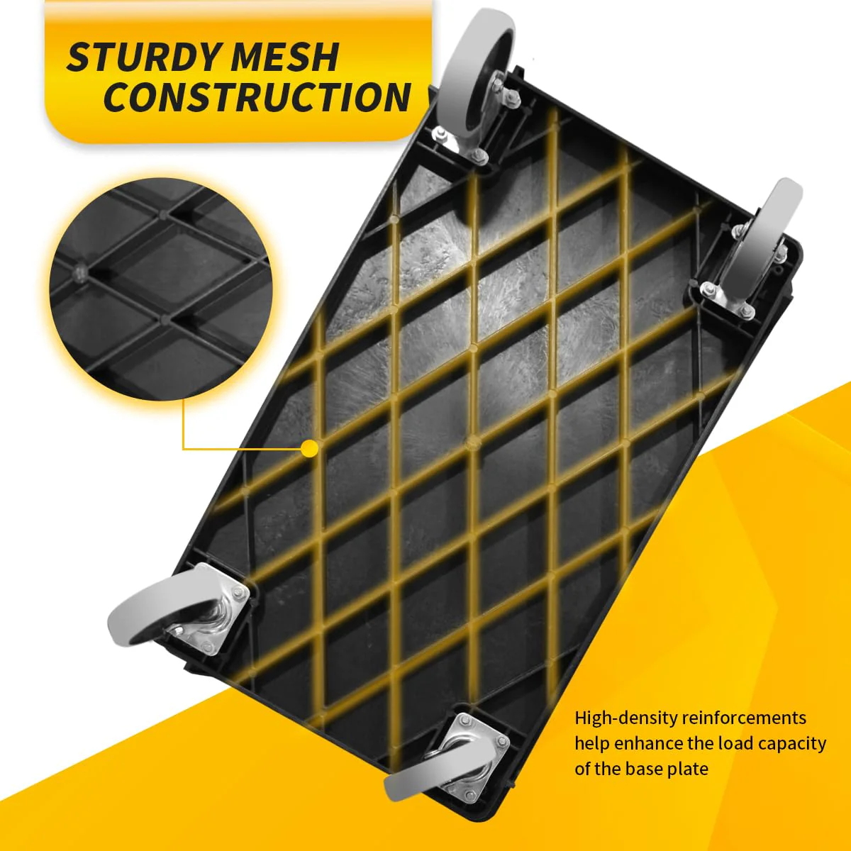 MaxWorks Utility Service Cart 500-lb Capacity, Polypropylene, 30"x16" Shelves, 5" Wheels, Rust-Resistant