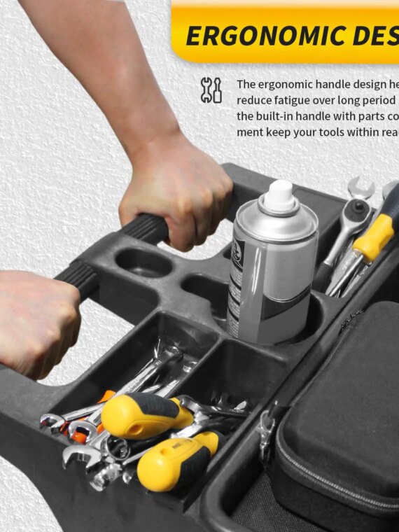 MaxWorks Utility Service Cart 500-lb Capacity, Polypropylene, 30"x16" Shelves, 5" Wheels, Rust-Resistant