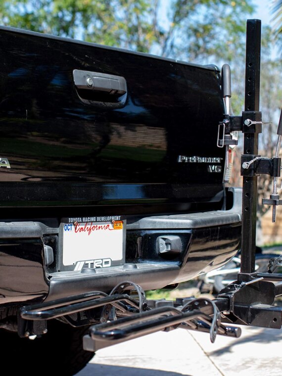 MaxxHaul 2-Bike Hitch Mount Rack for SUVs & RVs - Fits 2" Receivers, 75 lbs Capacity, Adjustable Hooks