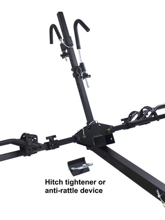 MaxxHaul 2-Bike Hitch Mount Rack for SUVs & RVs - Fits 2" Receivers, 75 lbs Capacity, Adjustable Hooks