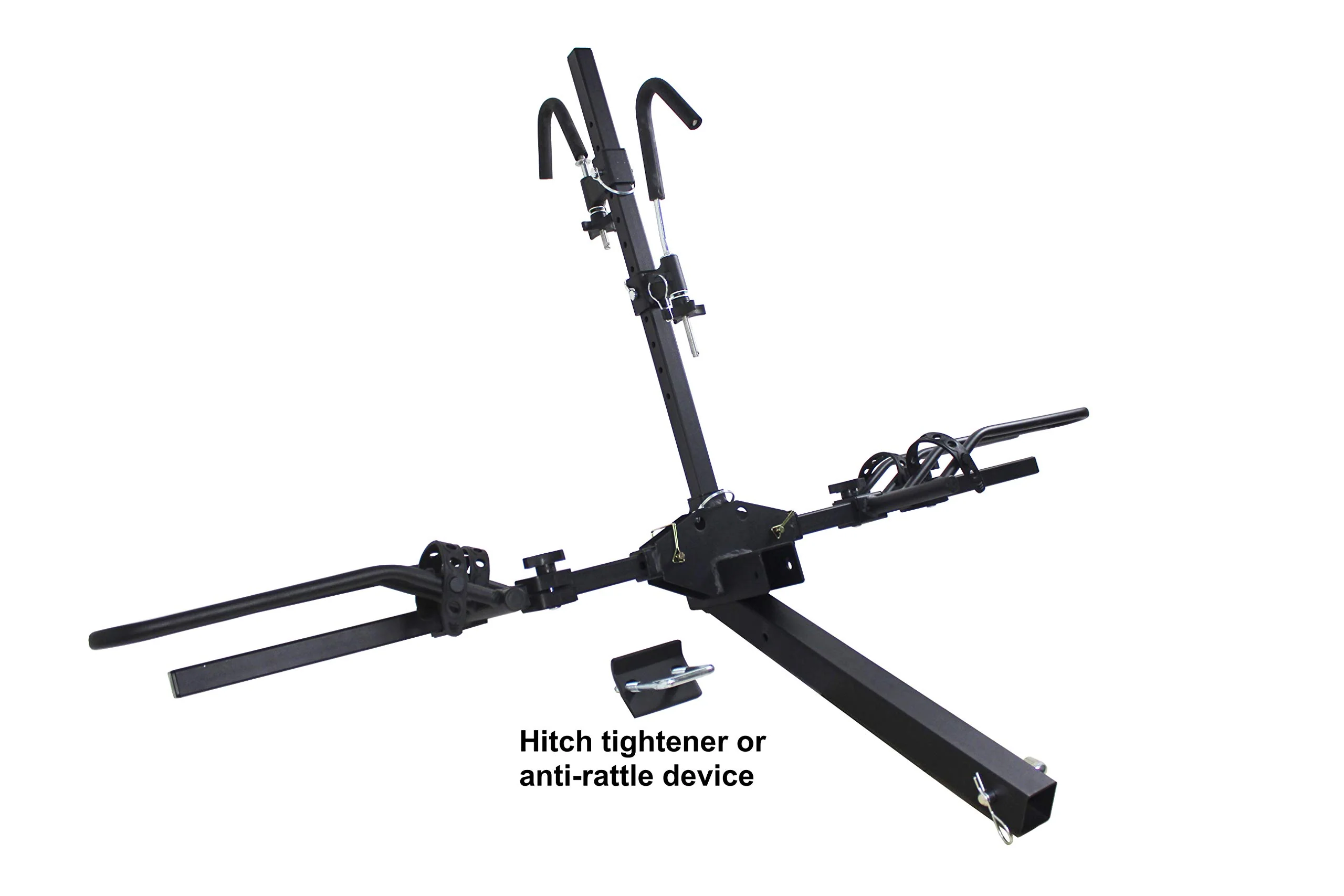 MaxxHaul 2-Bike Hitch Mount Rack for SUVs & RVs - Fits 2" Receivers, 75 lbs Capacity, Adjustable Hooks