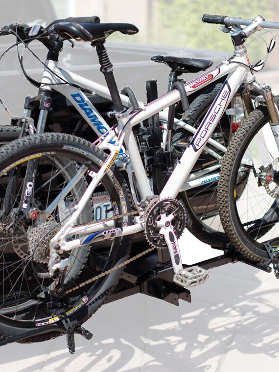 MaxxHaul 2-Bike Hitch Mount Rack for SUVs & RVs - Fits 2" Receivers, 75 lbs Capacity, Adjustable Hooks