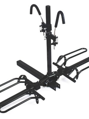 MaxxHaul 2-Bike Hitch Mount Rack for SUVs & RVs - Fits 2" Receivers, 75 lbs Capacity, Adjustable Hooks