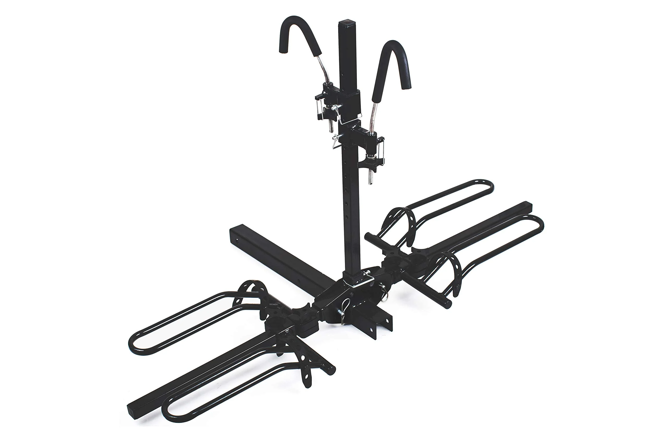 MaxxHaul 2-Bike Hitch Mount Rack for SUVs & RVs - Fits 2" Receivers, 75 lbs Capacity, Adjustable Hooks