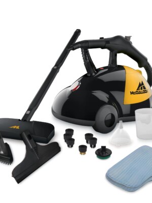 McCulloch MC1275 Heavy-Duty Steam Cleaner, 18 Accessories, Chemical-Free, Large Tank, Long Reach