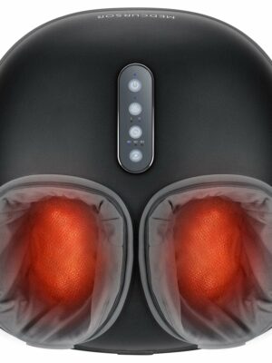 Medcursor Foot Massager with Heat, Deep Kneading, Customizable Settings, Easy-Clean PU, Auto-Shut Off, Perfect Gift