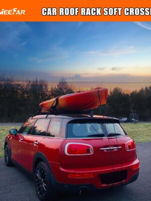 MeeFar Universal Soft Roof Rack Pads for Cars – Non-Slip, Easy Install, Secure Straps, Fits Kayaks & Surfboards