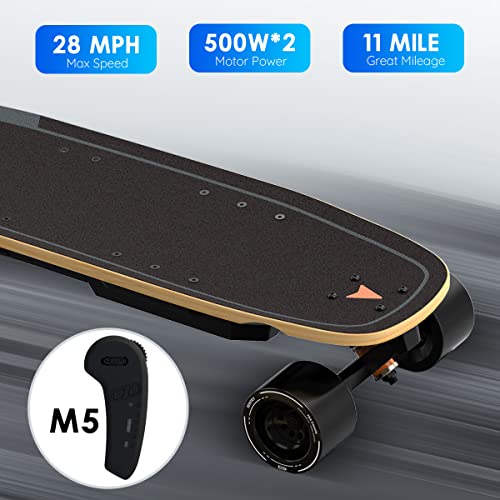 MEEPO Mini5 Electric Skateboard, 30" Deck, 28 MPH, 330 LBS Capacity, Portable with Remote Control