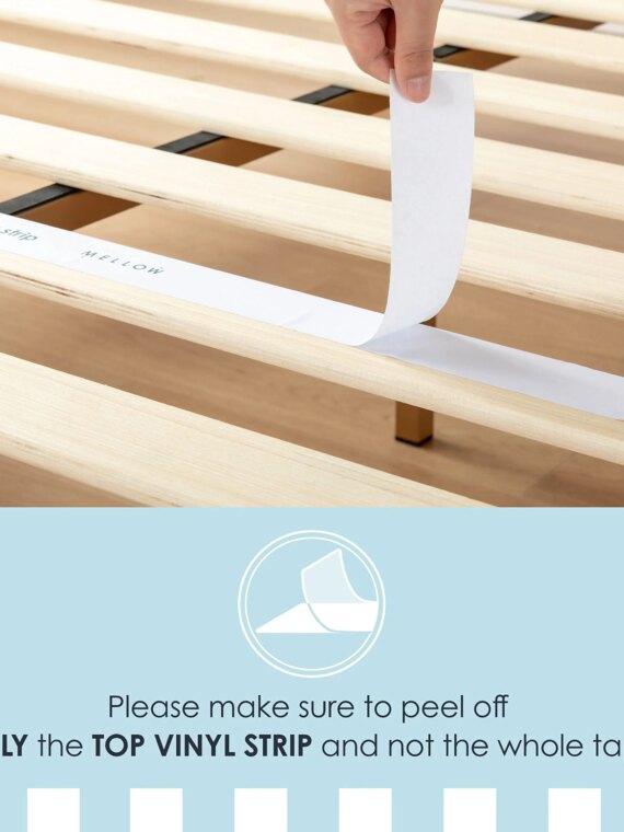 Mellow Naturalista 12" Solid Wood Platform Bed, Mid-Century Modern, Noise-Free, Easy Assembly