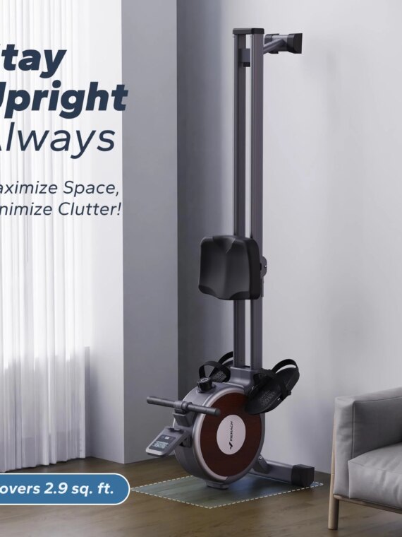 MERACH Q1S Magnetic Rowing Machine, 350lb Capacity, App Compatible, Quiet Flywheel, Easy Assembly