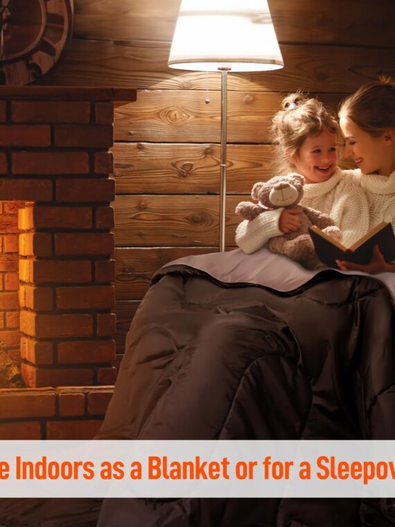 MEREZA Double Sleeping Bag with Pillows, Convertible to Two Singles, Spacious & Cold Weather Friendly for Camping