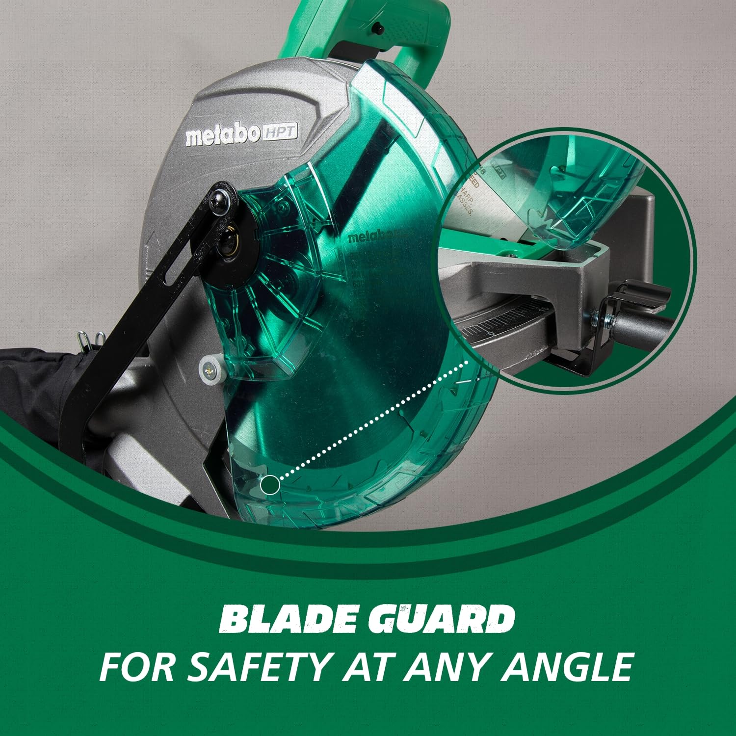 Metabo HPT 10-Inch Compound Miter Saw, 15 Amp, Large Table, Portable, Electric Brake, 5-Year Warranty