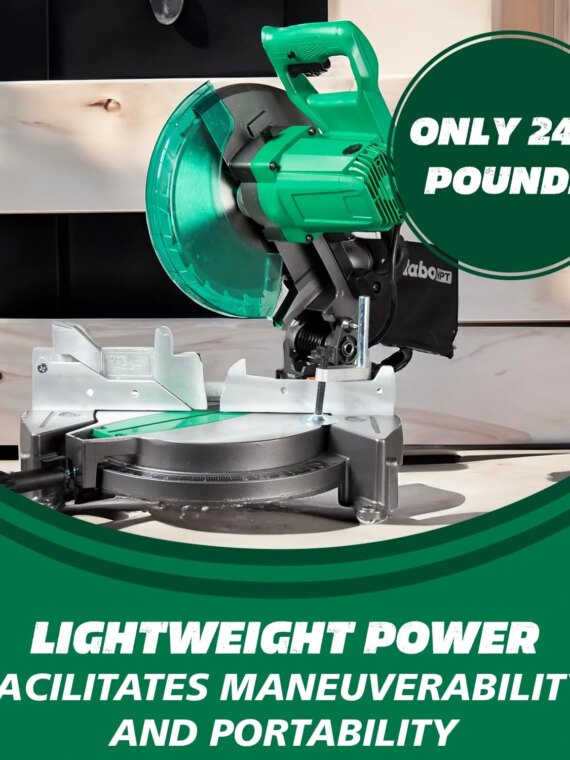 Metabo HPT 10-Inch Compound Miter Saw, 15 Amp, Large Table, Portable, Electric Brake, 5-Year Warranty