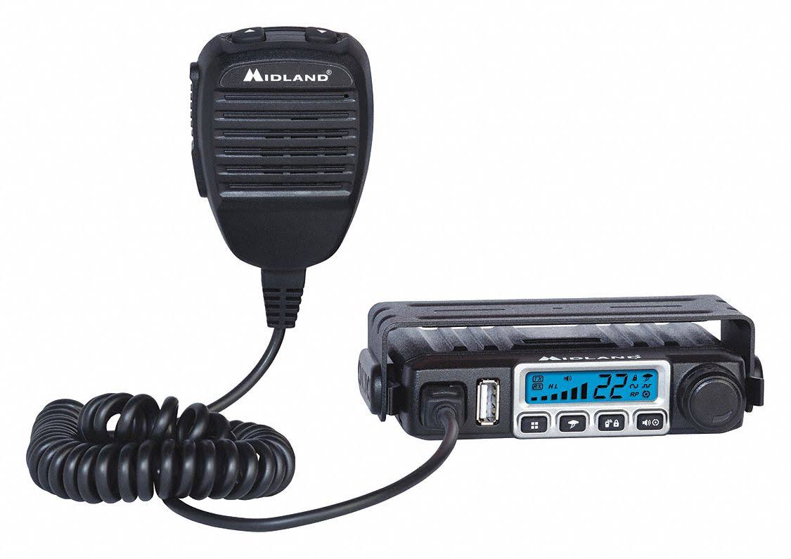 Midland MXT115 MicroMobile GMRS Two-Way Radio, 15 Channels, 15W Power, NOAA Weather, Car/Truck/RV/UTV Mountable