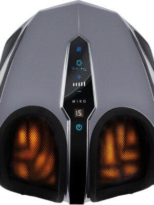 MIKO Deep-Kneading Foot Massager with Heat, Compression & Wireless Remotes for Pain Relief
