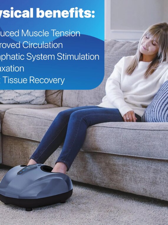 MIKO Deep-Kneading Foot Massager with Heat, Compression & Wireless Remotes for Pain Relief