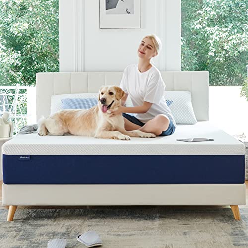 Molblly Queen Gel Memory Foam Mattress 10" - CertiPUR-US Certified, Breathable Design, Mattress in a Box