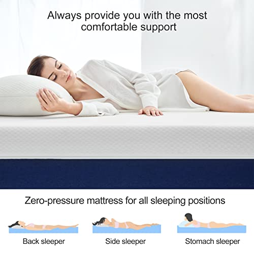 Molblly Queen Gel Memory Foam Mattress 10" CertiPUR-US Certified, Breathable Design, Mattress in a Box