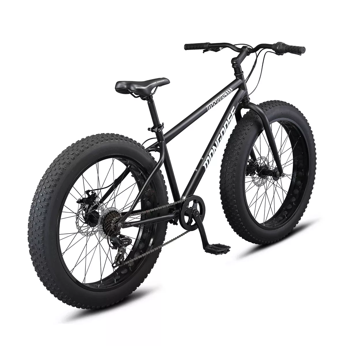 Mongoose Malus 26" Fat Tire Mountain Bike, 7-Speed, Disc Brakes, Black