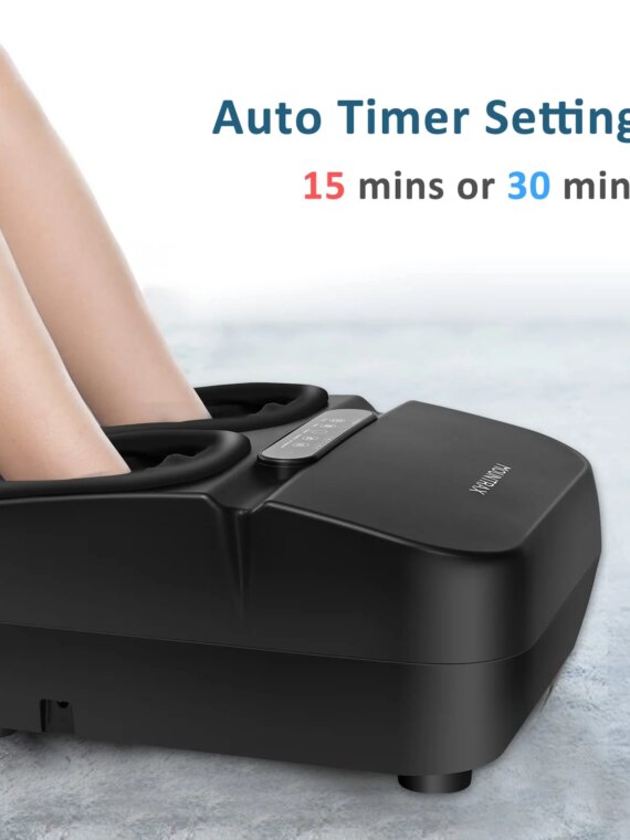 Mountrax Foot Massager Machine with Heat, Shiatsu Massage, Remote Control, 9 Modes, Ergonomic Nodes
