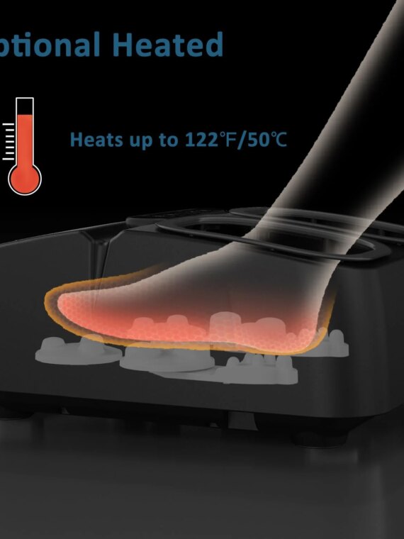 Mountrax Foot Massager Machine with Heat, Shiatsu Massage, Remote Control, 9 Modes, Ergonomic Nodes
