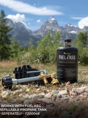 Mr. Heater Fuel Keg Refillable Propane Tank Kit with Stabilizing Feet & Refill Tap – Eco-Friendly Outdoor Use