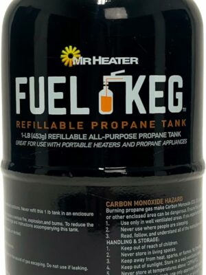 Mr. Heater Refillable 1 lb. Propane Tank, DOT Certified, Portable & Eco-Friendly