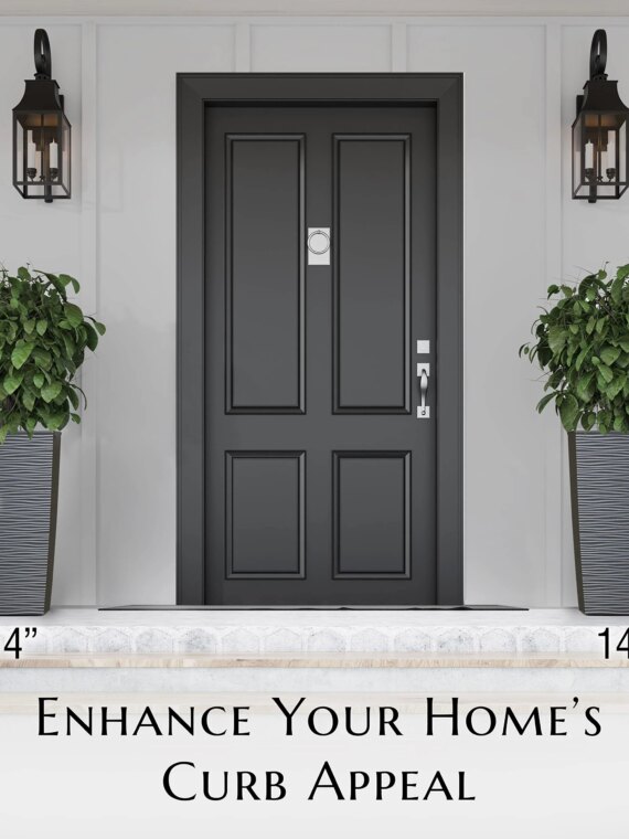 Mueller 27.5" M-Resin Tall Planter, Modern Design, Frost & Sun Resistant, Indoor/Outdoor Use