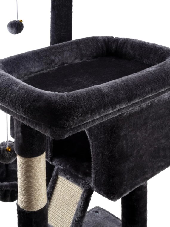 MUTICOR 66" Multi-Level Cat Tree Tower with Sisal Posts, Large Perch, Condos & Hammock - Durable & Easy Assembly