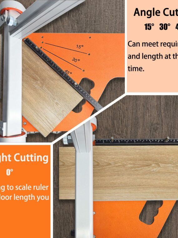 NAACOO 13" Vinyl Floor Cutter, Adjustable Angles, Aluminum Alloy, Portable with Wheels