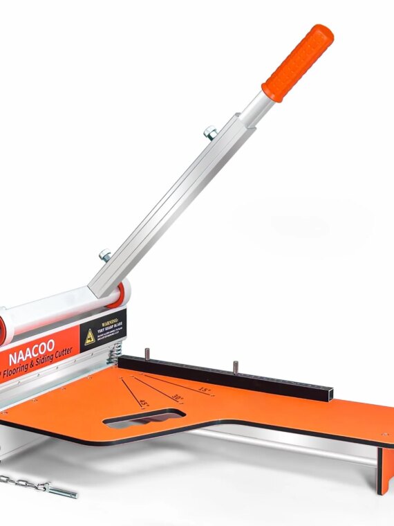 NAACOO 13" Vinyl Floor Cutter, Adjustable Angles, Aluminum Alloy, Portable with Wheels