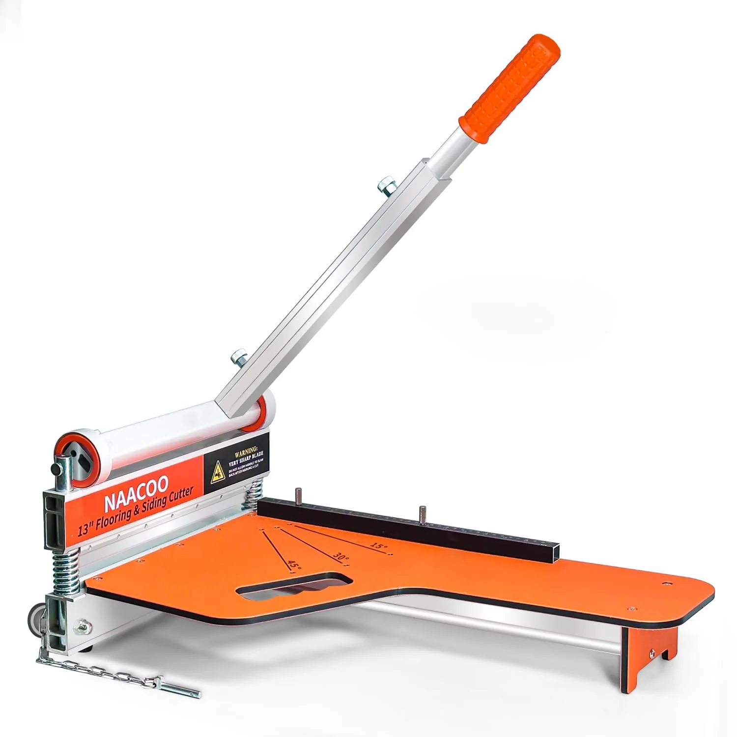 NAACOO 13" Vinyl Floor Cutter, Adjustable Angles, Aluminum Alloy, Portable with Wheels