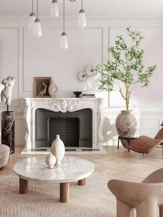 Nafresh 7ft Tall Realistic Faux Olive Tree - Lifelike Artificial Plant for Home Decor