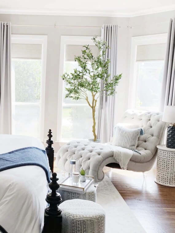 Nafresh 7ft Tall Realistic Faux Olive Tree - Lifelike Artificial Plant for Home Decor