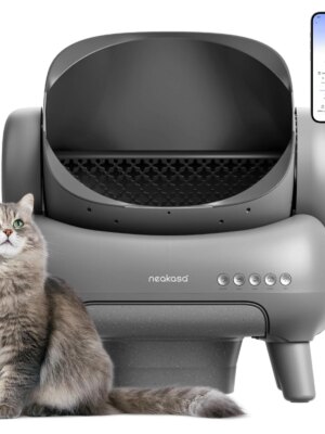 Neakasa M1 Open-Top Self-Cleaning Cat Litter Box, 11.23L Capacity, Multi-Cat Friendly, App-Controlled, Quiet Operation