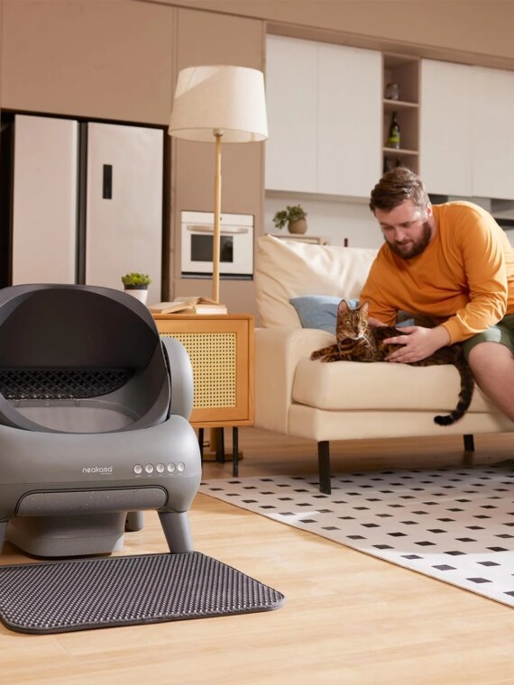 Neakasa M1 Open-Top Self-Cleaning Cat Litter Box, 11.23L Capacity, Multi-Cat Friendly, App-Controlled, Quiet Operation