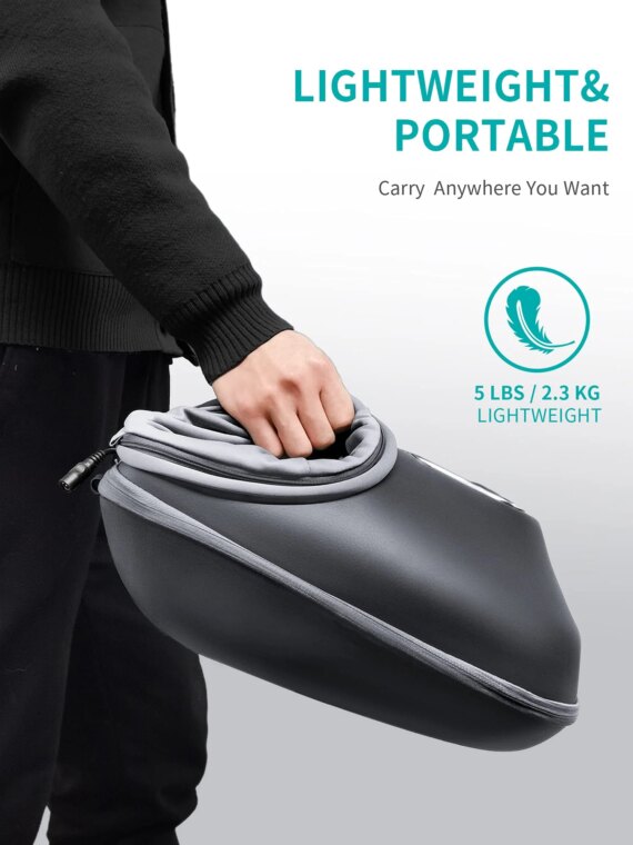 Nekteck Shiatsu Foot Massager with Heat, Adjustable Air Compression, Deep-Kneading Nodes, Removable Cover