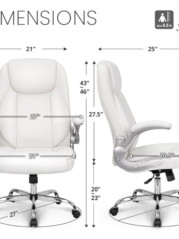 NEO CHAIR Ergonomic Executive Office Chair, PU Leather, Adjustable Armrests, Tilt Lock, 360° Swivel, Sturdy Metal Base