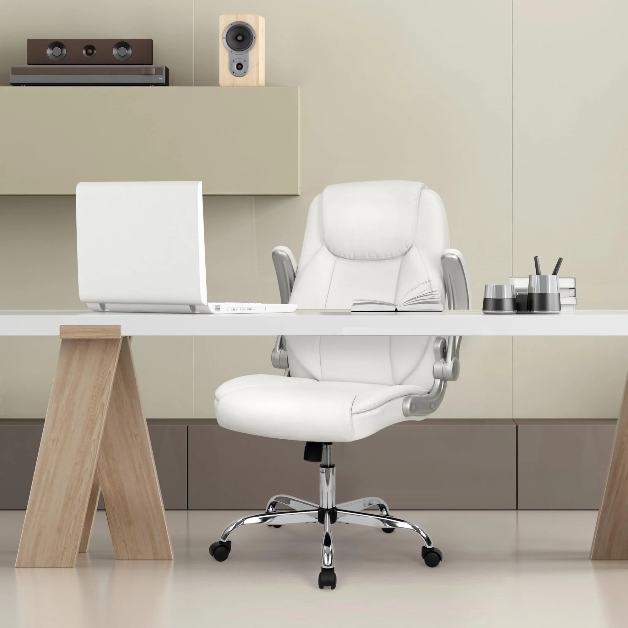 NEO CHAIR Ergonomic Executive Office Chair, PU Leather, Adjustable Armrests, Tilt Lock, 360° Swivel, Sturdy Metal Base