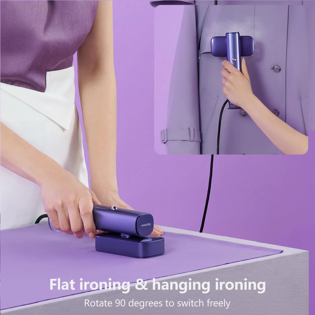 Nesmar G5 2-in-1 Professional Handheld Steamer, 1200W, Compact, 10-Min Steam, Rotating Head, Ideal for Home & Travel