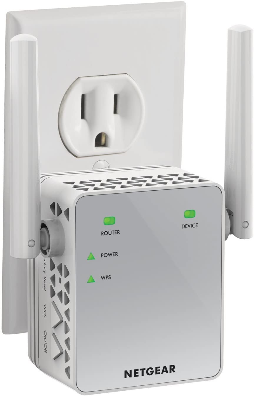 NETGEAR EX6120 Wi-Fi Range Extender, AC1200 Dual Band, 1500 Sq Ft Coverage, 25 Devices, Up to 1200Mbps Speed