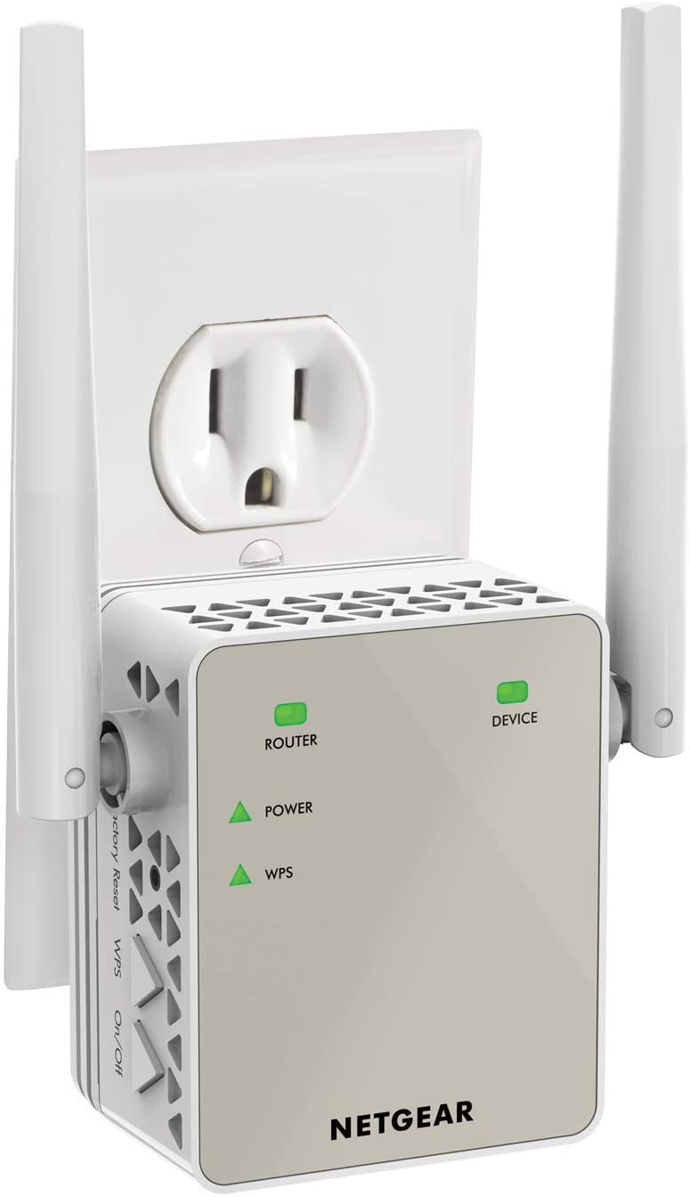 NETGEAR EX6120 Wi-Fi Range Extender, AC1200 Dual Band, 1500 Sq Ft Coverage, 25 Devices, Up to 1200Mbps Speed